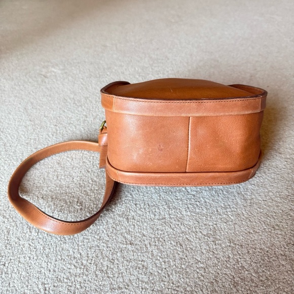 Madewell Leather Sydney Crossbody Bag Burnished Caramel Tan Magnetic Closure - Picture 5 of 9